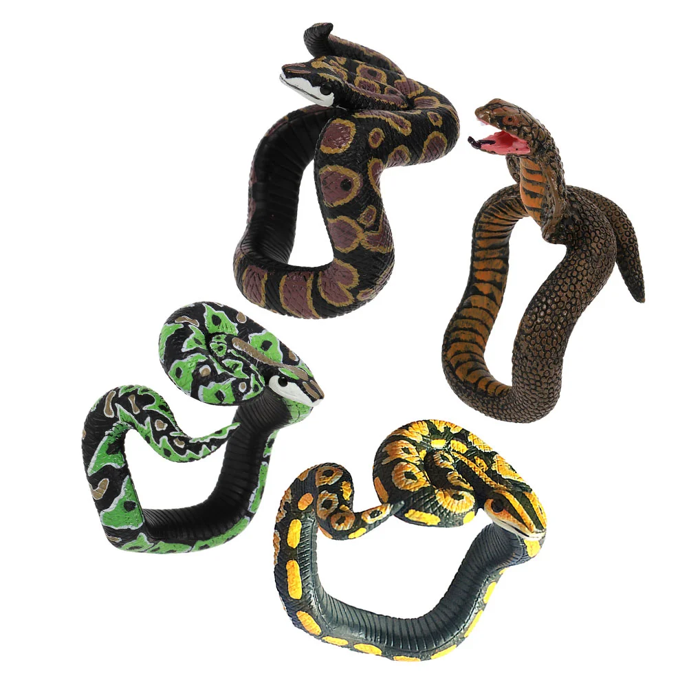 

4 Pcs Simulation Snake Bracelet Joke Bear Scary Prank Toys Artificial Childrens Halloween Wristband