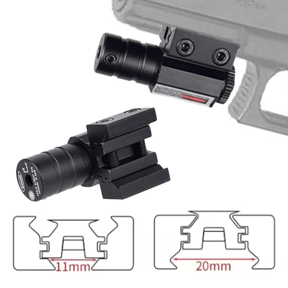 

Tactical Red Green 11mm 20mm Adjustable Base Mount Rail Hunting Lasers sight Fit Rifle Pistol Airsoft Gun Light