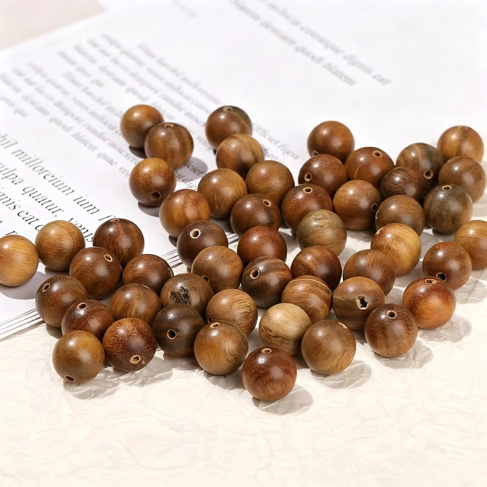 50 Pcs/lot Natural Wenge Green Sandalwood Beads Round Loose Spacer Wooden Bead For Jewelry Making Diy Necklace Bracelet Supplies