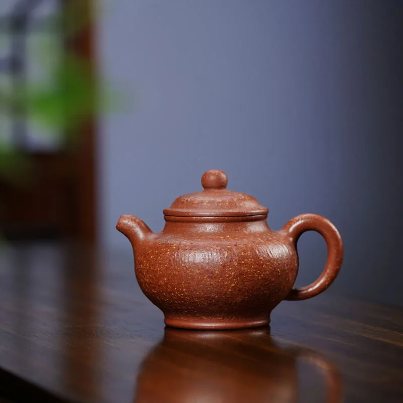 Purple sand coarse sand 15 mesh purple clay pot raw ore red downhill teapot set wholesale all-handmade Zhu mud teapot