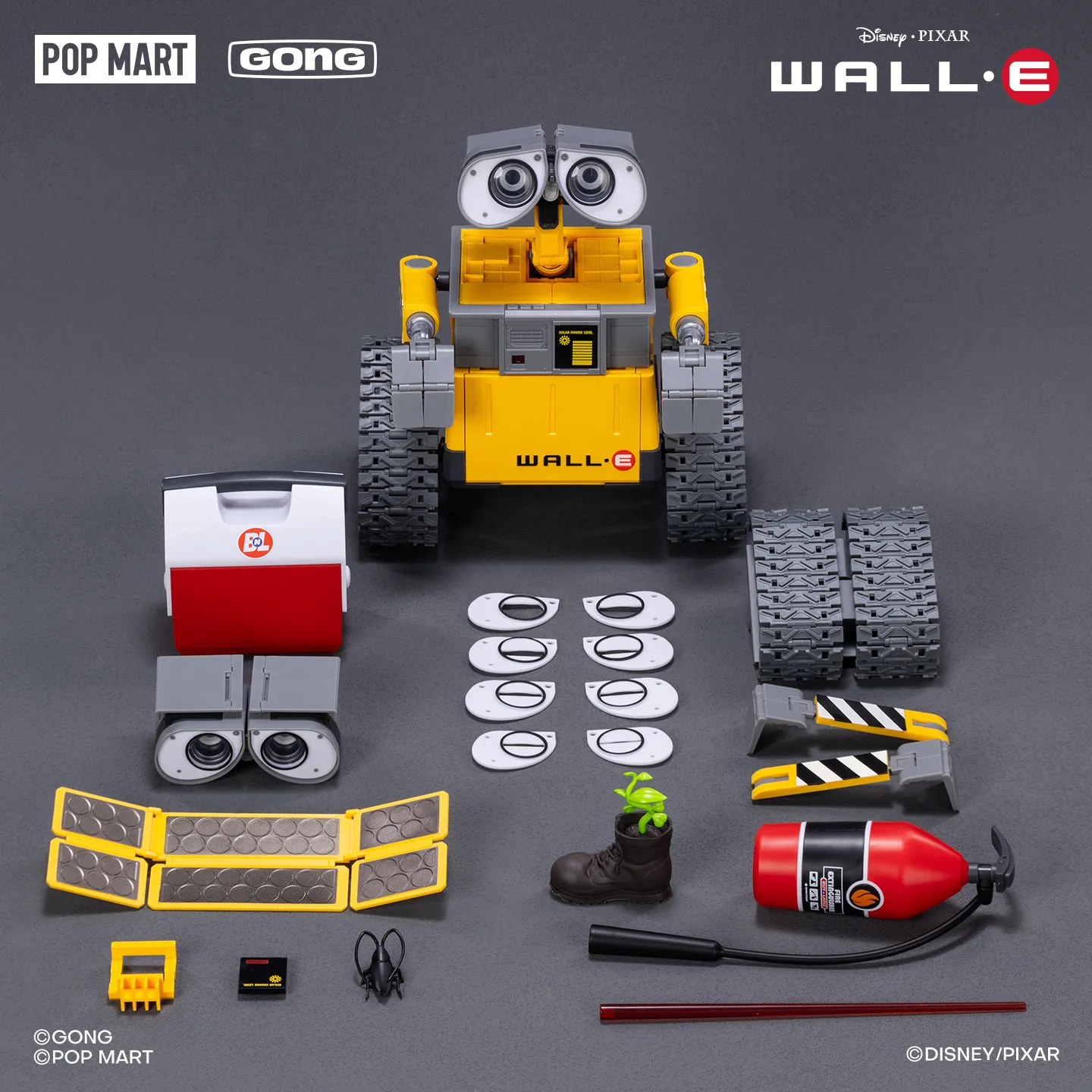

POP MART Disney Walle Model Kit WALL E Anime Robot Action Figure Model Metal Tissue Box Piggy Toy Birthday Gift Collection Toy