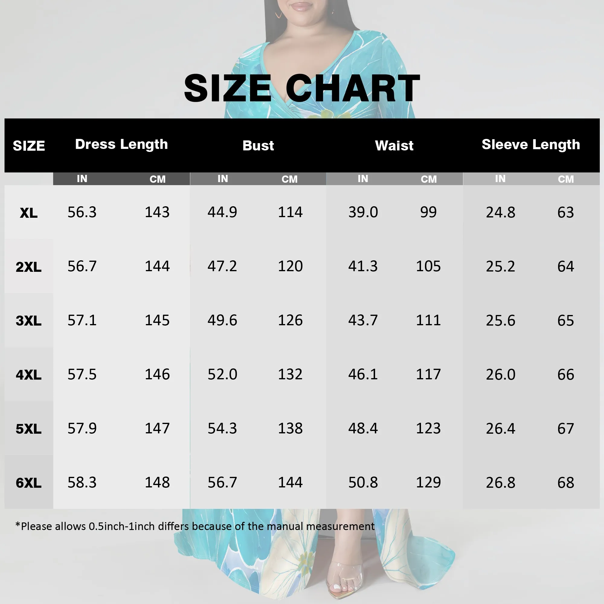 Nupusa Blue Floral Print Dress for Women Plus Size Casual V Neck Long Sleeve Belted Split Maxi Dress