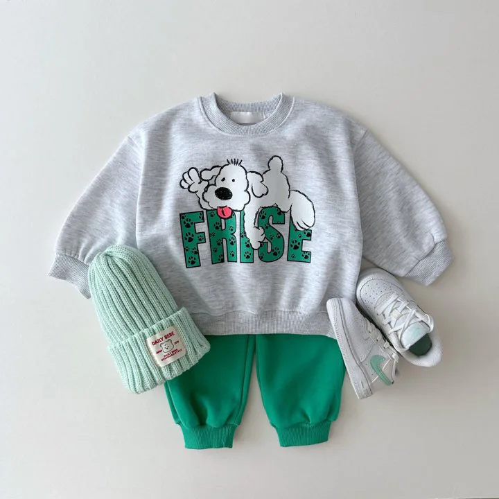 2024 Spring Boy Girl Children Cartoon Long Sleeve Tops+Casual Pants 2ps Baby Letter Print Sweatshirt Suit Kid Cotton Clothes Set