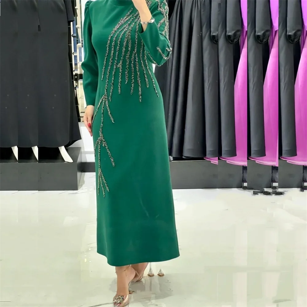 

Evening Dress Prom Dearin Jewel Column Ankle Length Skirts Vertically Bespoke Occasion Dresses Saudi Arabia Formal Gown