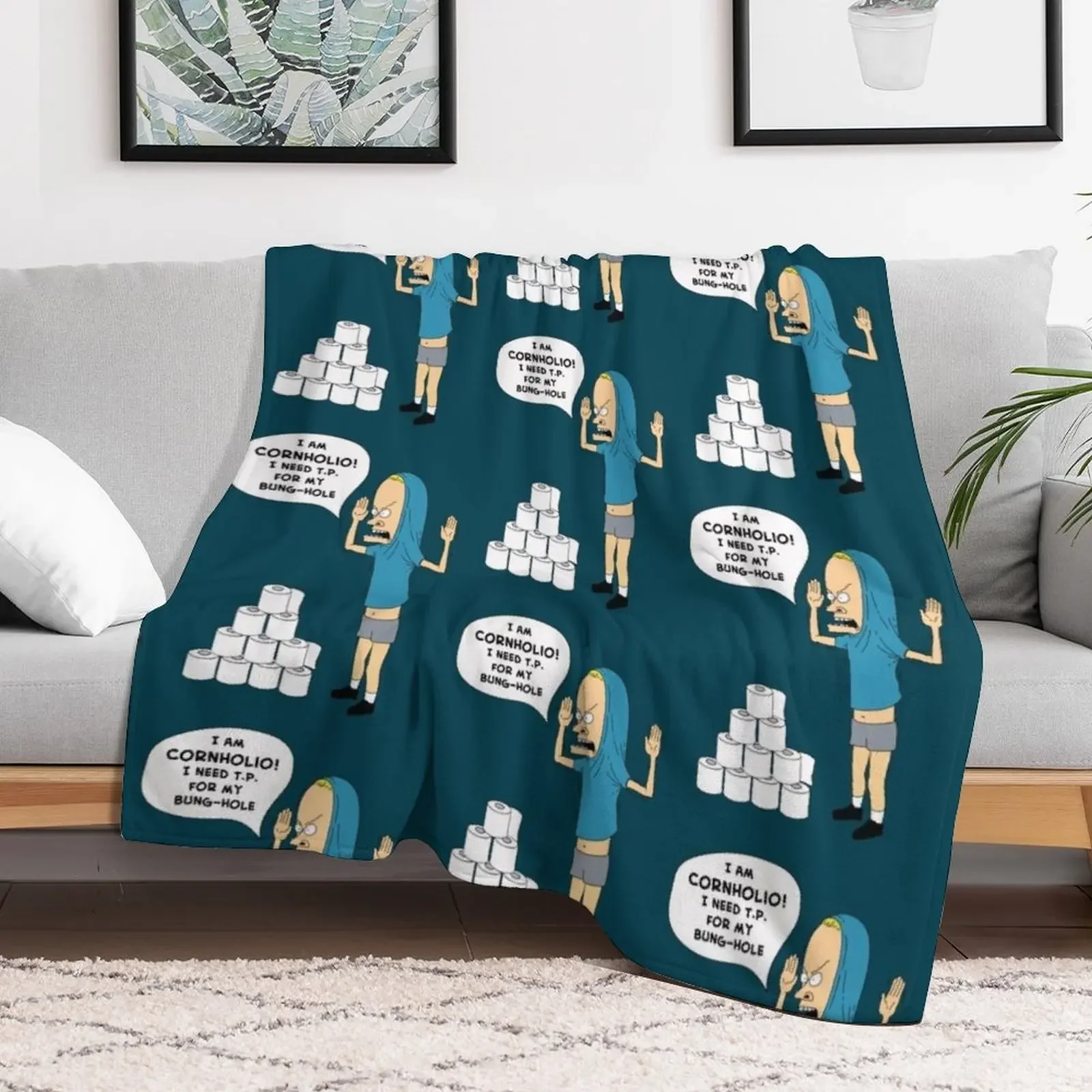 Cornholio Needs T.P. Throw Blanket Kid'S Luxury Brand Retros Tourist Blankets