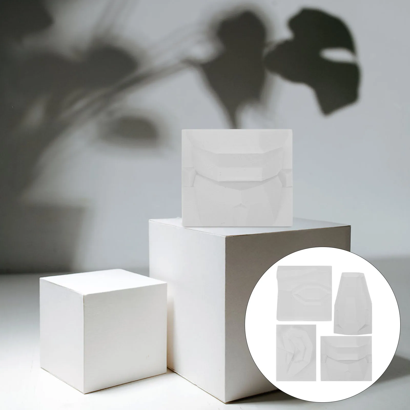 

1Set Gypsum Facial Features Sculpture Drawing Practice Statue Teaching Aid Sketch Sculpture Tool Home Decoration