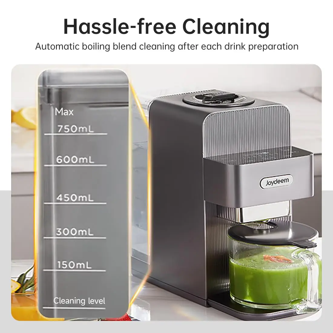 Automatic Soymilk Maker Machine, Hot Cooking Blender for Soymilk, Nutmilk, Paste, Baby Food and Juice, 300-600ml