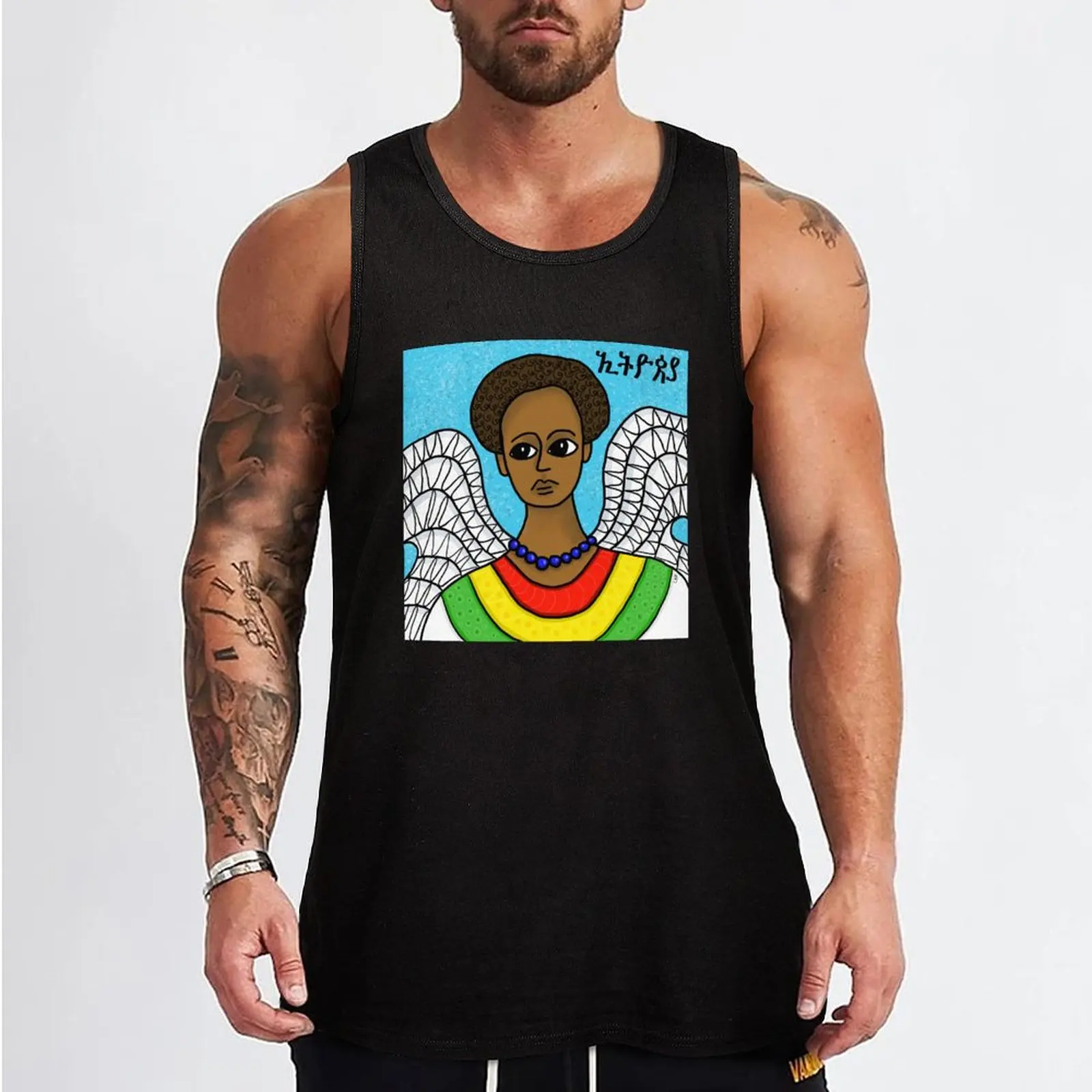 Ethiopian Angel Tank Top sleeveless jackets muscle t-shirt