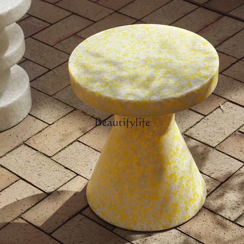 

z.Small round Stool Environmental Protection Side Table round Table Bedside Coffee Table Stool Bedroom Living Room