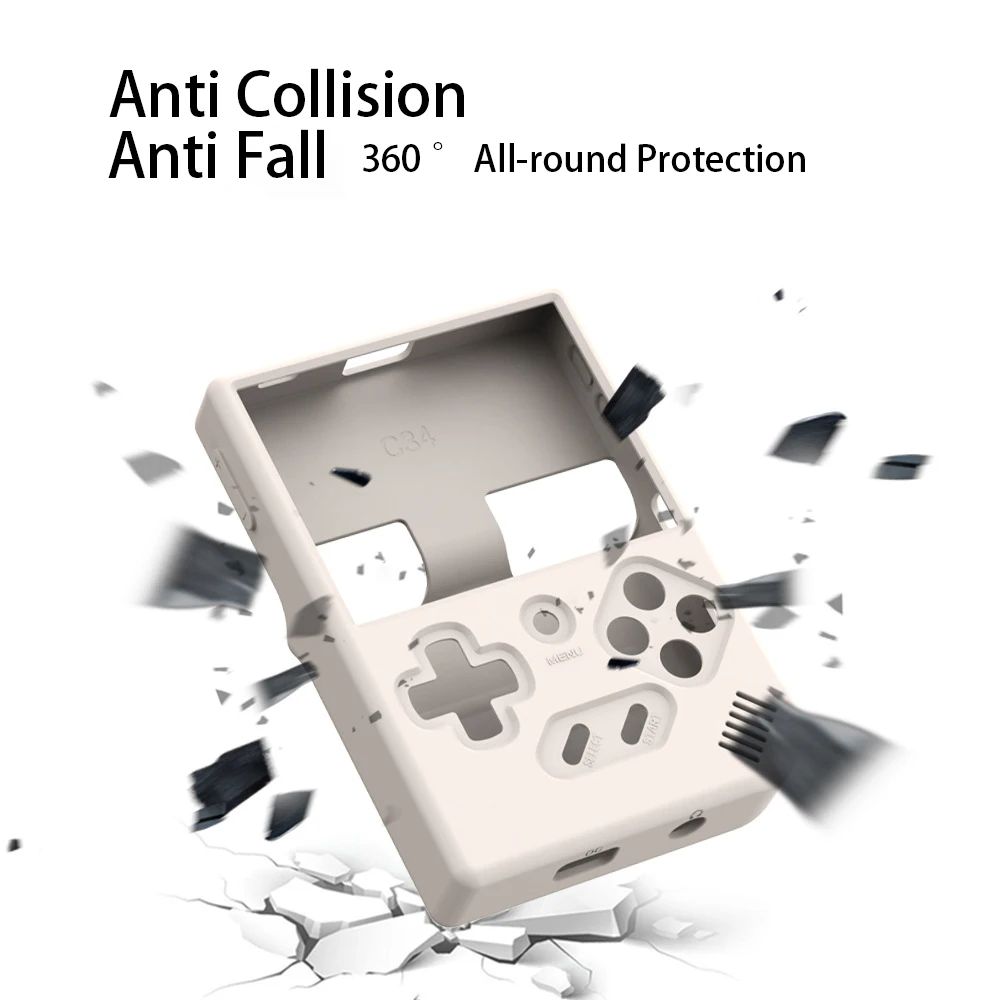 For ANBERNIC RG35XX Plus Retro Handheld Game Console Silicone Protective Case Soft Shell Anti Fall Anti Scratch
