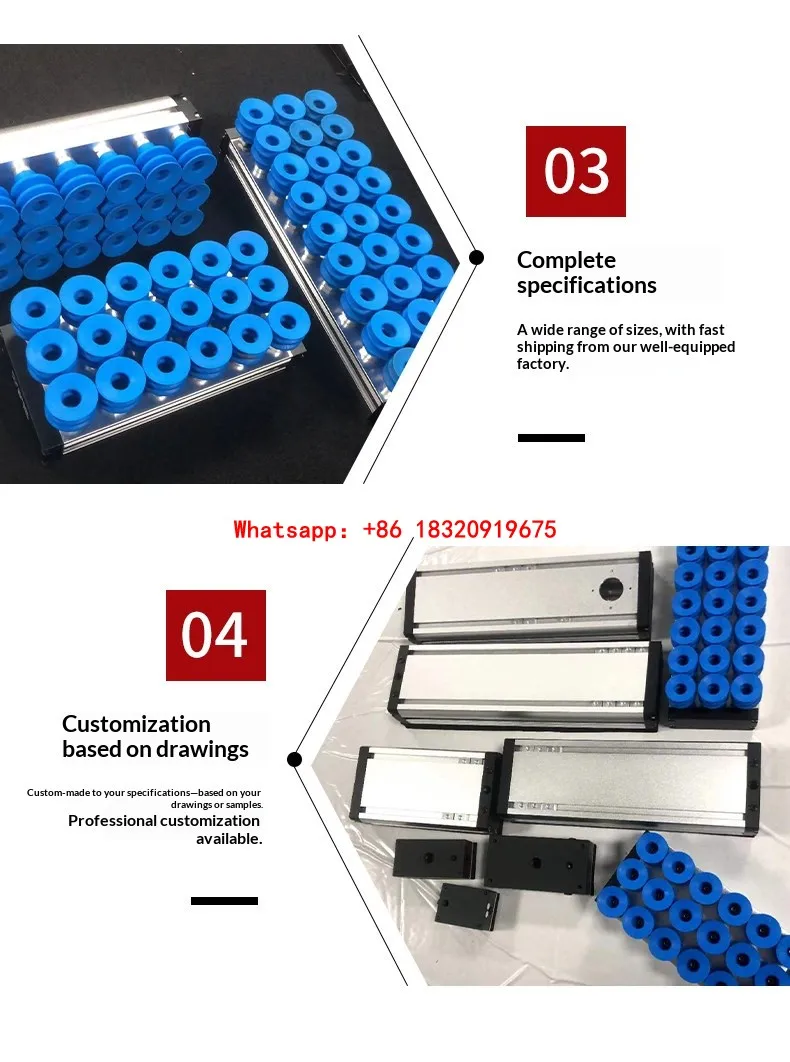 Integrated robotic heavy-duty pneumatic palletizing vacuum sponge suction cup for cartons, wooden boards, bricks and long strips