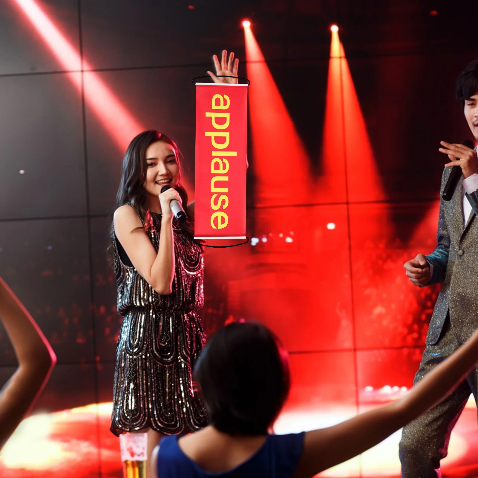 แบนเนอร์เชียร์แบบพับเก็บได้สำหรับงานปาร์ตี้ งานอีเว้นท์ การแสดงบนเวที น้ำหนักเบา พกพาสะดวก อุปกรณ์ประกอบฉากตลก เหมาะสำหรับงานแต่งงาน งานวันเกิด งานเลี้ยงสละโสด