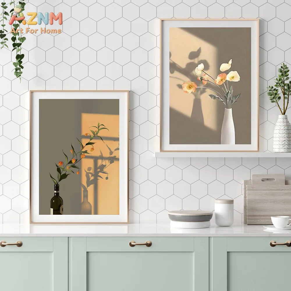 AZNM Sakura Villa Contemporary House Canvas Wall Art, Modern Architecture Typography Print, Unframed Minimalist Wall Decor for L