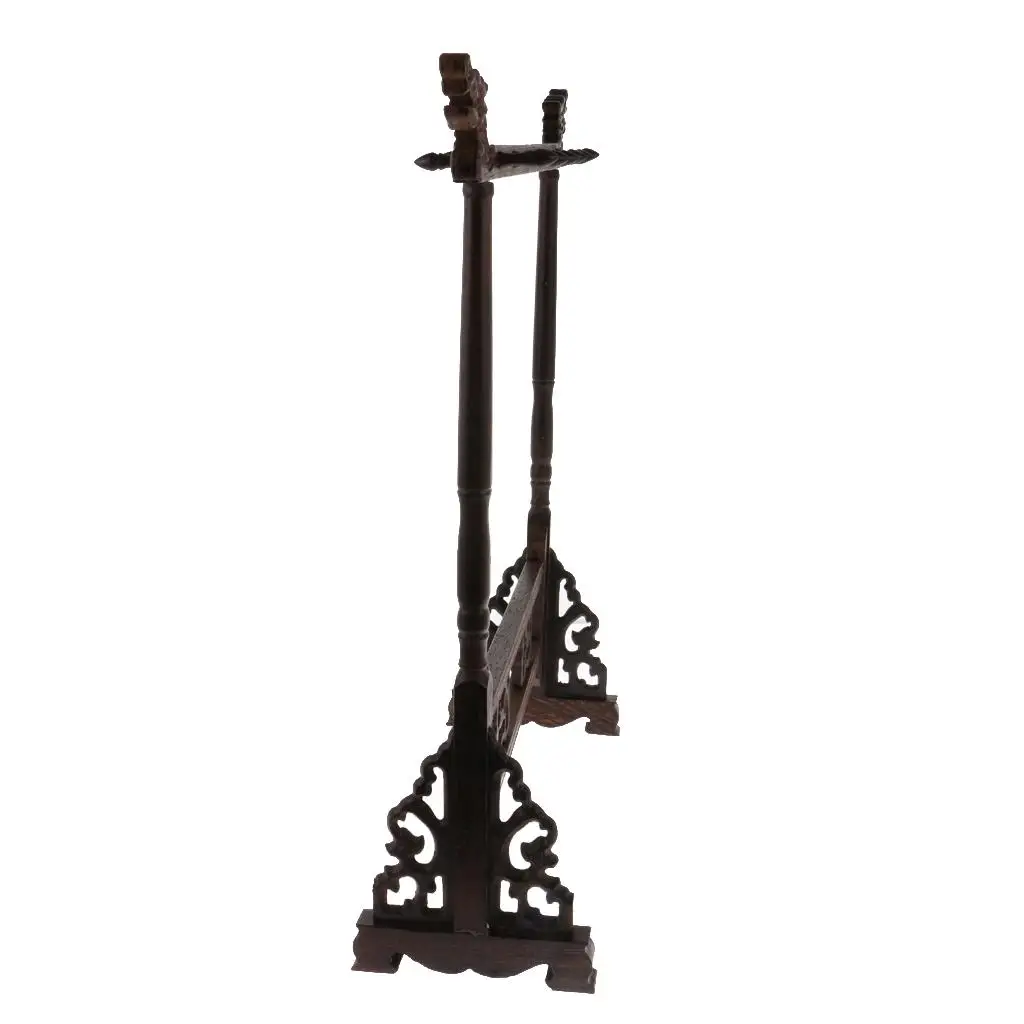 Wooden Calligraphy Brush Pen Holder Vintage Desk Organizer Sumi Art Brush Rack for Painting Crafts Tool