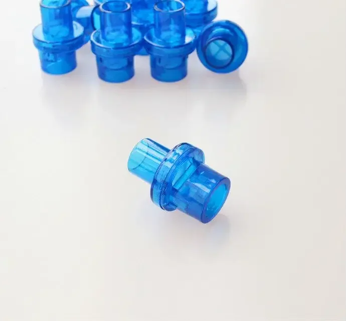 10Pcs/Pack CPR Training Mask Valve MouthPieces For Big Cpr Mask Practice Rescue First Aid Blue Valve Diameter 22mm/17mm