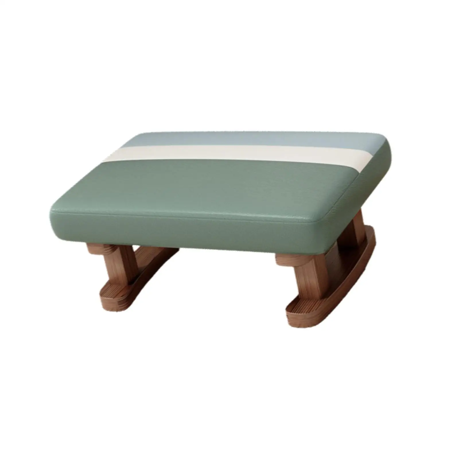 Rectangle Short Step Stool Footrest with Wooden Legs Simple Bench Small Stool Small Ottoman for Desk Doorway Household Dining