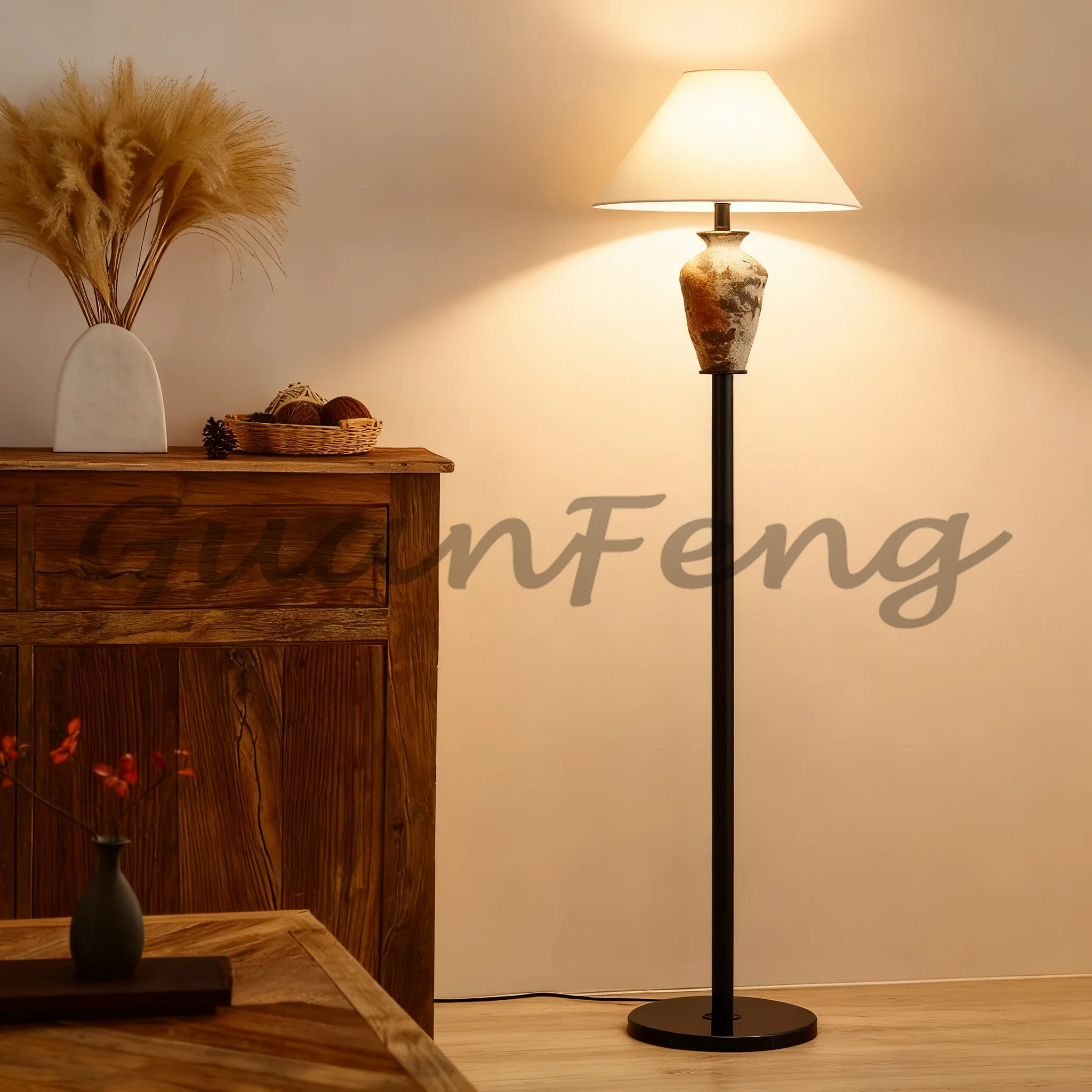 Floor Lamp Artistic Standing Decor Light for Homestay Bedroom Living Room Ambient Lighting