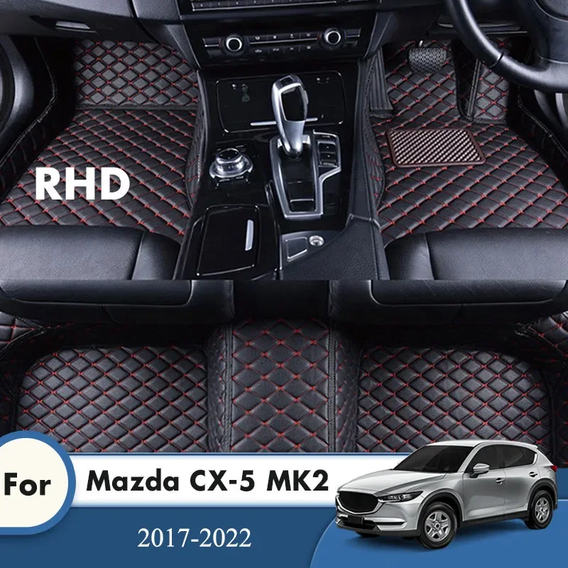 RHD Carpets For Mazda CX-5 CX5 CX 5 MK2 2024 2023 2022 2021 2020 2019 2018 2017 Car Floor Mats Foot Pads Auto Accessories Parts