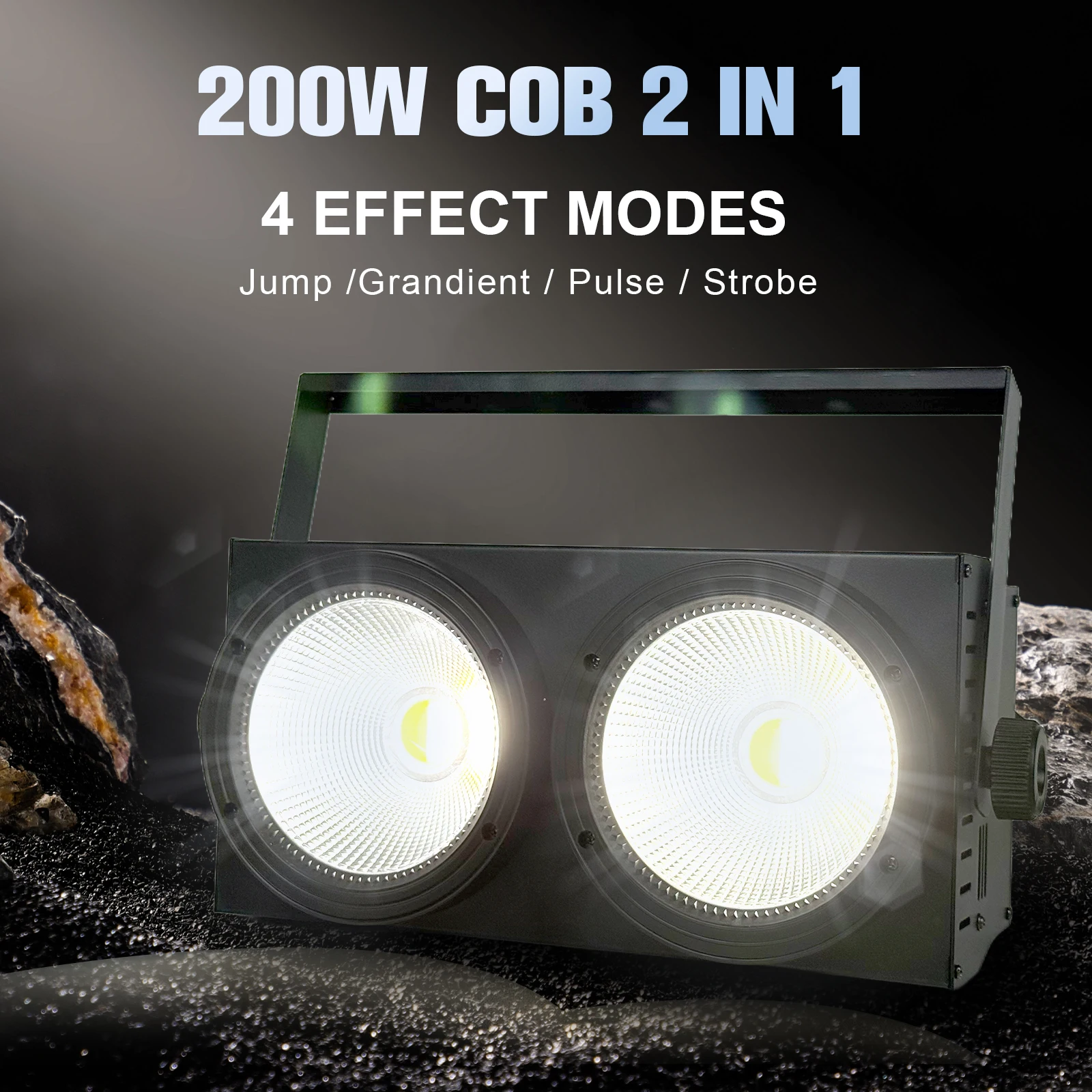 POLET 2 Eyes LED COB Blinder Light Cold White/Warm White 2in1 Control Optional Individually 2x100W Audience Stage Light Dmx512 image 4