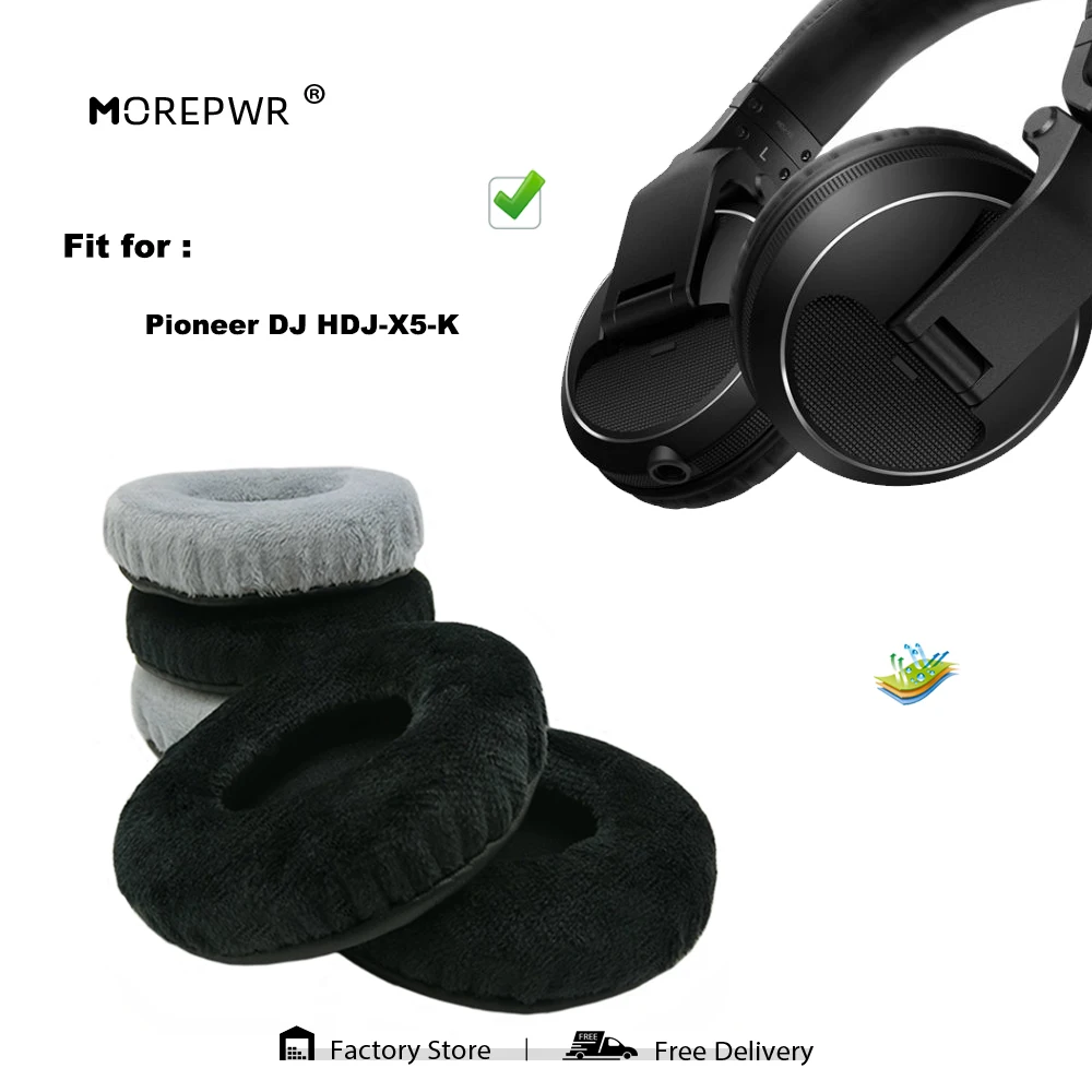 

Morepwr New Upgrade Replacement Ear Pads for Pioneer DJ HDJ X5 X7 Headset Parts Leather Cushion Velvet Earmuff Sleeve Cover