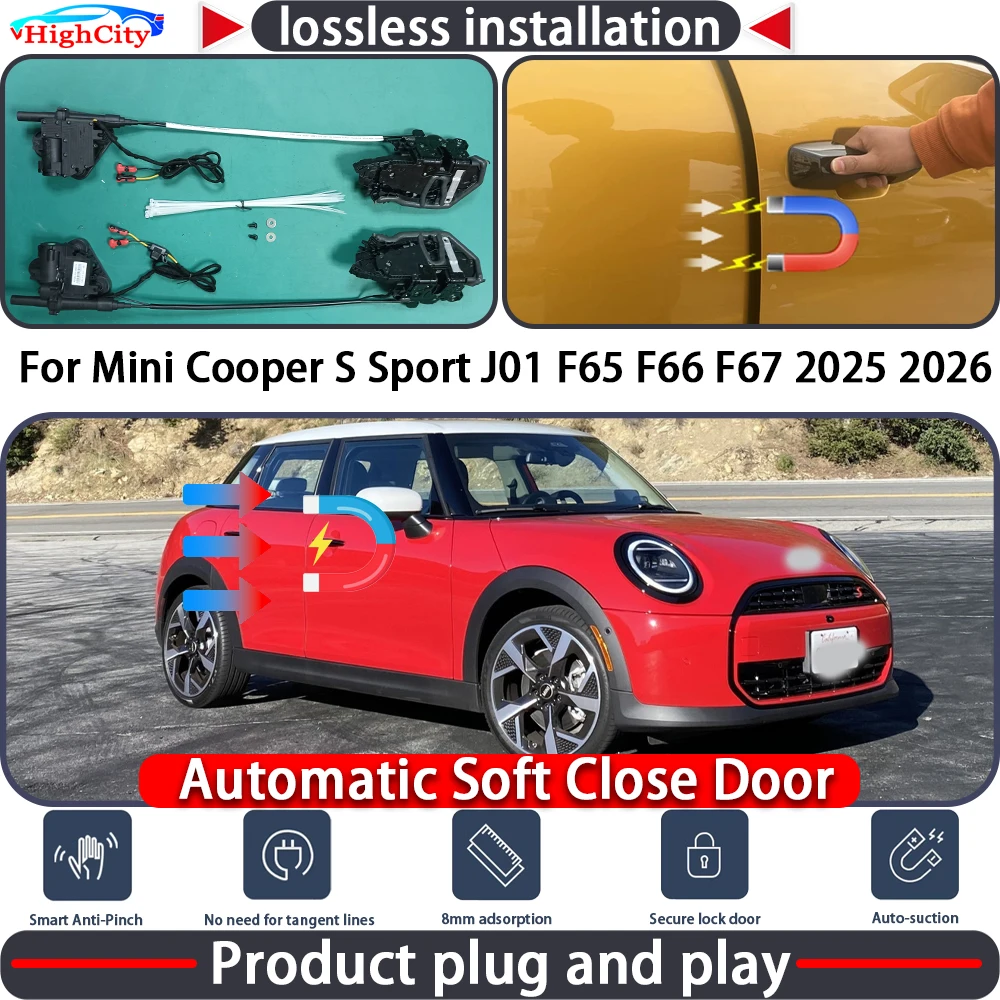 

Electric Closing Door Lock Actuator for Mini Cooper S Sport J01 F65 F66 F67 2025 2026 Soft Close Power Latch System Auto Pull
