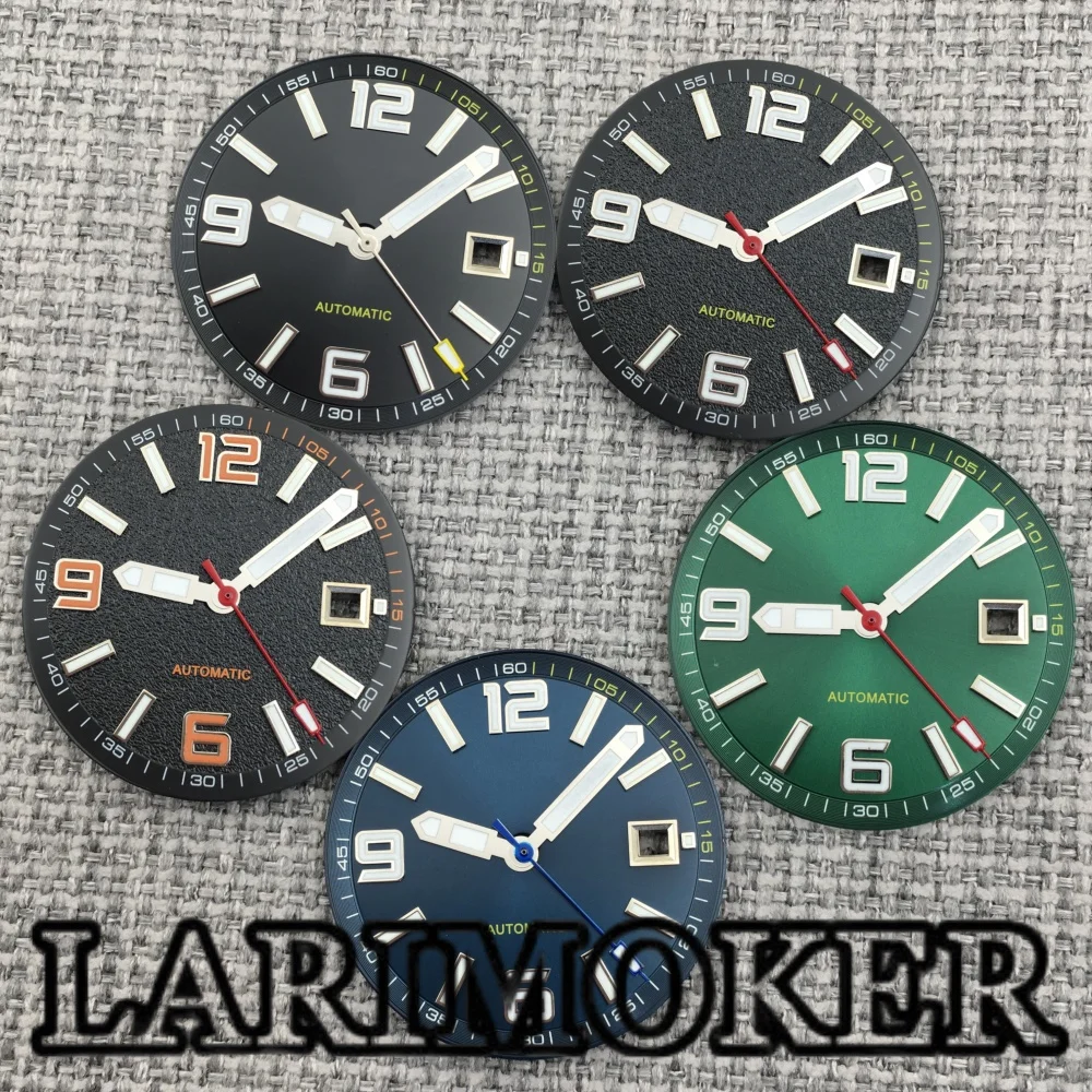 

LARIMOKER 31.5MM Date Sterile Watch Dial with Watch Pointer Luminous for DG2813 MIYOTA8215 Automatic Movement Accessories