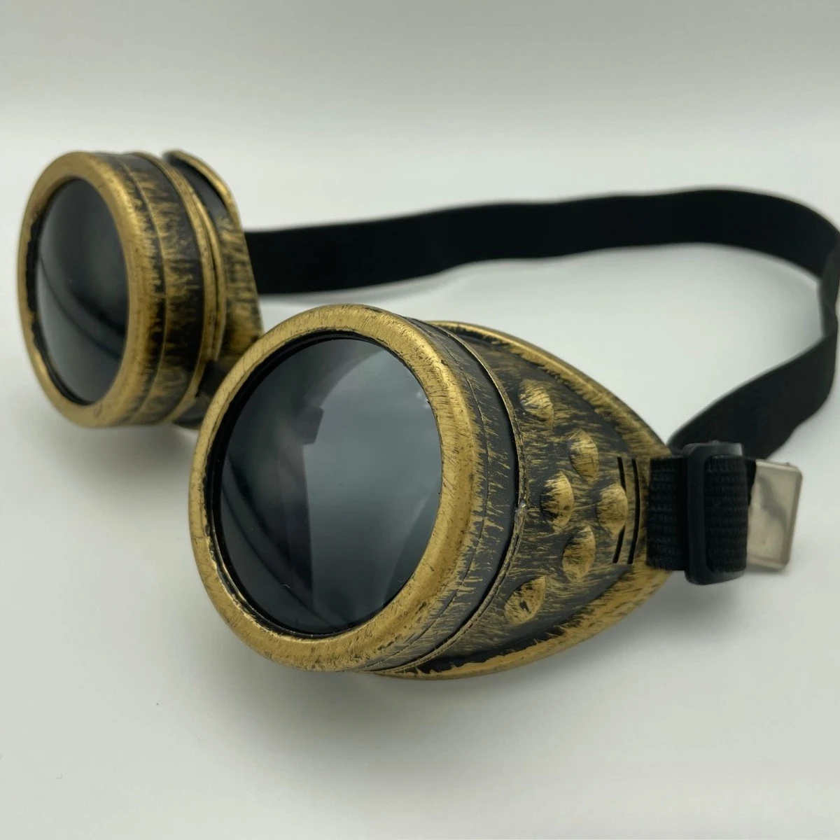 Steampunk Vintage Pilot Goggles – Retro Round Sunglasses for Cosplay & Fashion