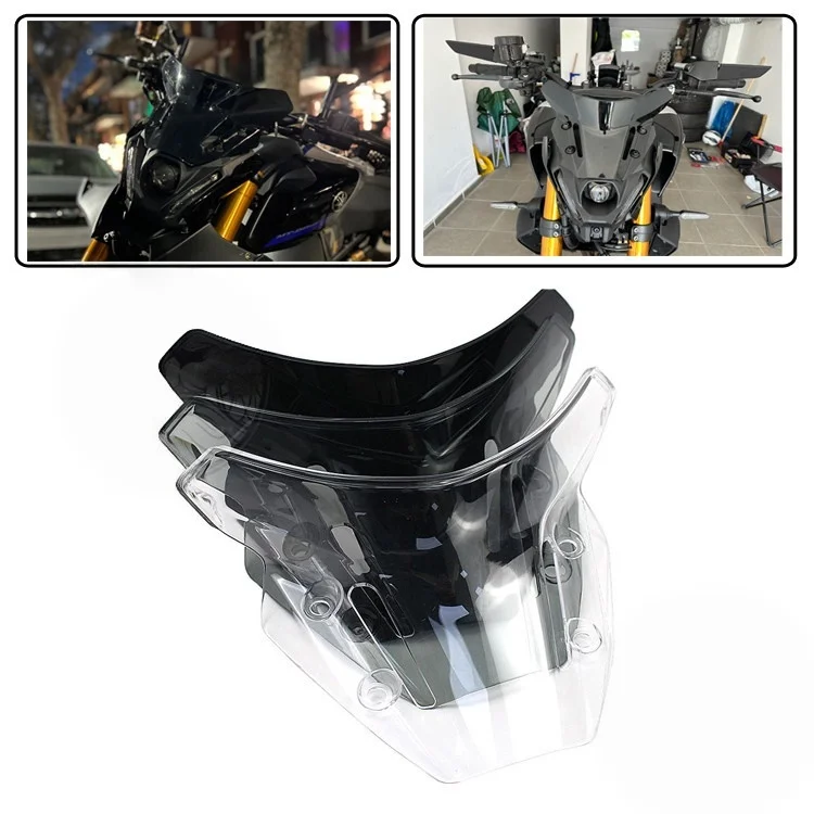 For Yamaha MT-09/FZ-09 2021-2023 model year - Rear windscreen diffuser cover and windshield for accessory installation