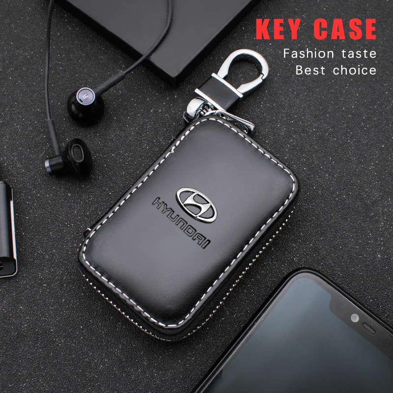 لشركة هيونداي نيسان جيب تويوتا شيفروليه فيات أوبل كيا اكسسوارات السيارات محفظة مفاتيح جلدية حقيبة مفاتيح السيارة حافظة مفاتيح متعددة الوظائف #6