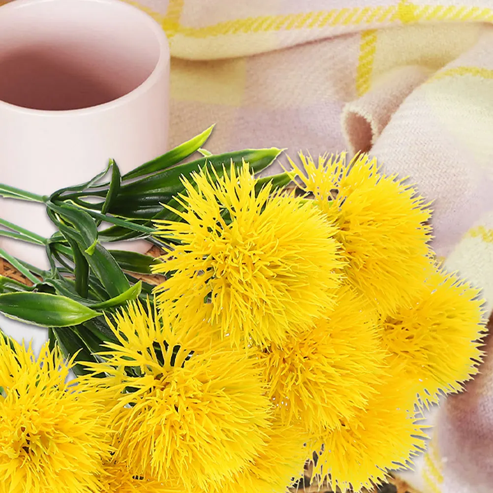 

Simulated Dandelion 25cm Real Touch Artificial Flowers Green Faux Flower for Home Wedding Decoration DIY Craft Photo Backdrop