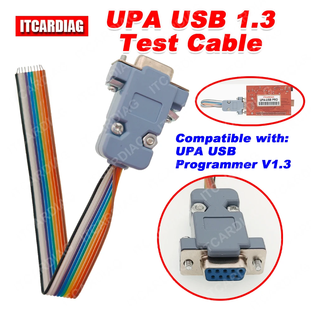 New UPA USB V1.3 Test Cable for UPA USB Programmer V1.3 ECU Pinout Diagnostic Connectors Compatible with UPA-USB Programmer