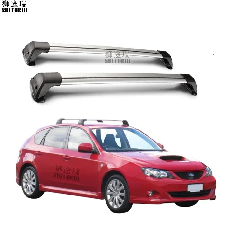 SHITURUI For SUBARU IMPREZA MK3 5 DOOR HATCH 2007 - 2012 (FIXED POINT) quiet truck roof bar car special aluminum alloy belt lock