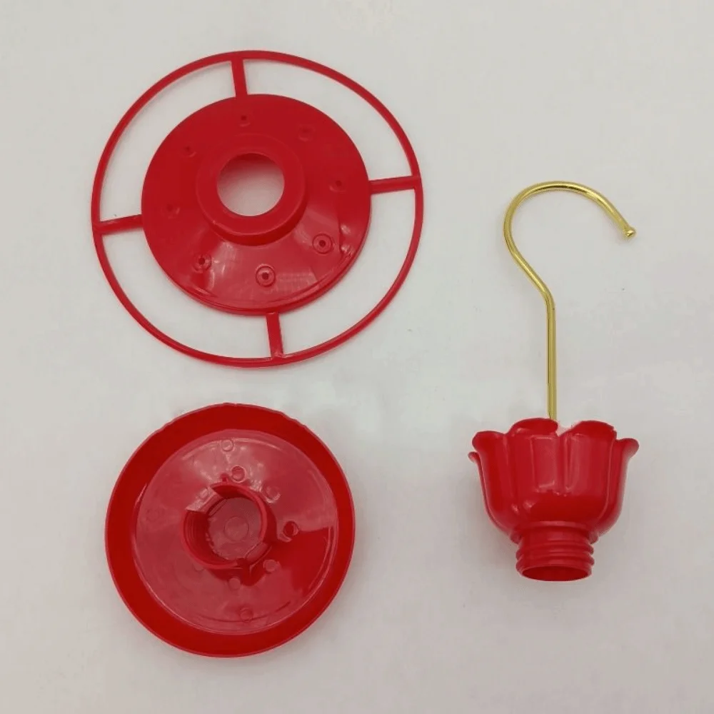 

Leak-proof Hummingbird Feeder Plastic Detachable Bird Food Bowl Durable with Flower Hanging Feeder Bowls Home Garden