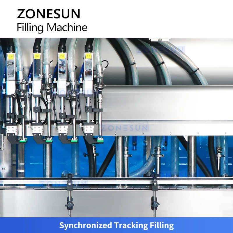 ZONESUN ZS-VTGF4 Automatic Servo System Gear Pump Shampoo Paste Tracking Filling Machine Pump Shampoo Cream Filler