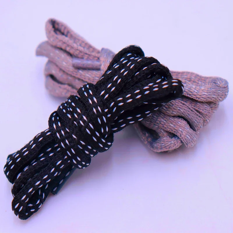 

Coolstring 6MM Unique Oval Shoelaces Clothing Men Women Sneaker 2023 Autume Winter Black Gray Unisex Ropes for Kids&Adults Apair