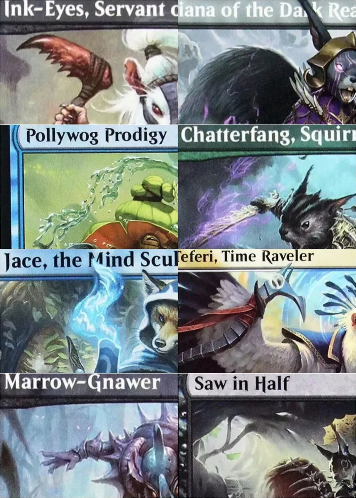

"Pollywog Prodigy/Saw in Half/Teferi Time Raveler " Magical Proxy Game Top Quality Playing Cards Board Game Trading Cards