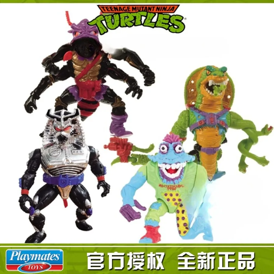 

Genuine Playmates Teenage Mutant Ninja Turtles Monster Series Mutant Wasps Triceratons Action Figures Desktop Decor Trendy Toys