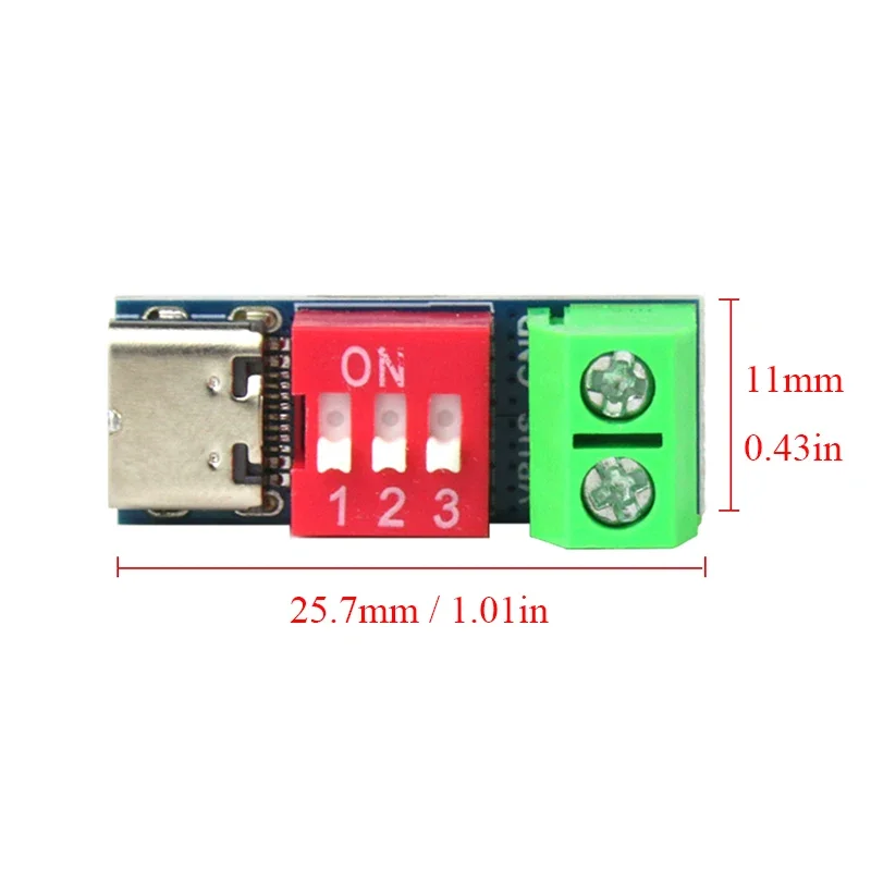

1-5pcs​ Type-C PD QC Trigger 5V-20V Adjustable DC Power Module Fast Charging Voltage Dial Code