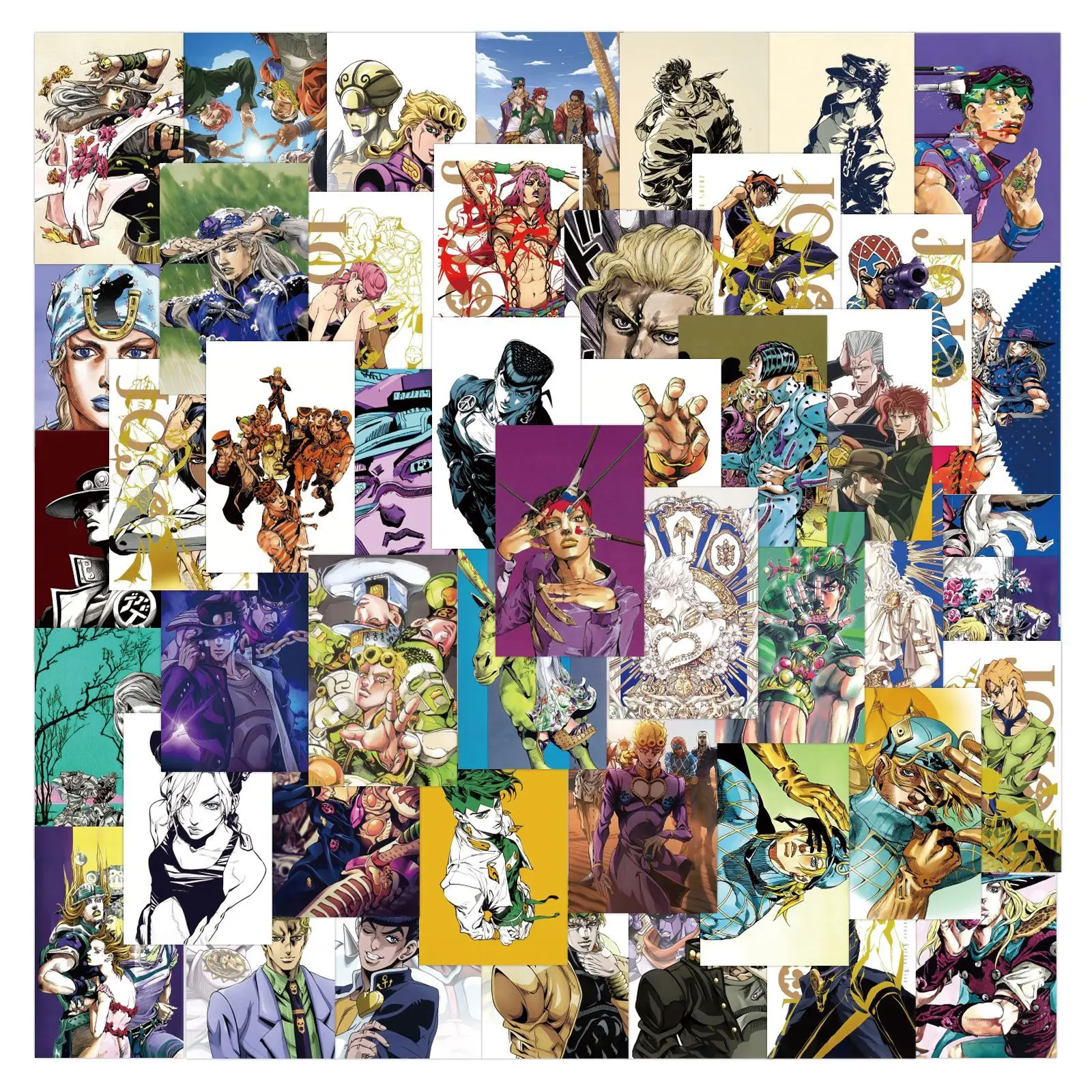 Jojo‘s Bizarre Adventure Sticker Anime Kujou Joutarou Stationery Stickers Cartoon Handbook Water Proof Student School Supplies
