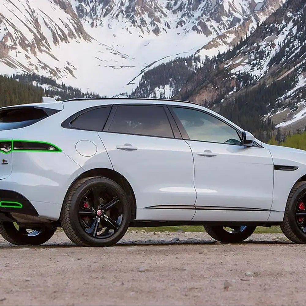 Smoke Tinted Pre-Cut Tail Light Film for 2017-2020 Jaguar F-Pace with Adhesive Back