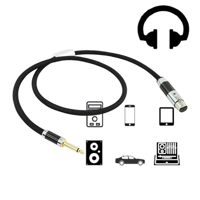 

4N sterling silver sophomore core mono 6.5mm to XLR female plug microphone audio cable mixer sound card audio cable