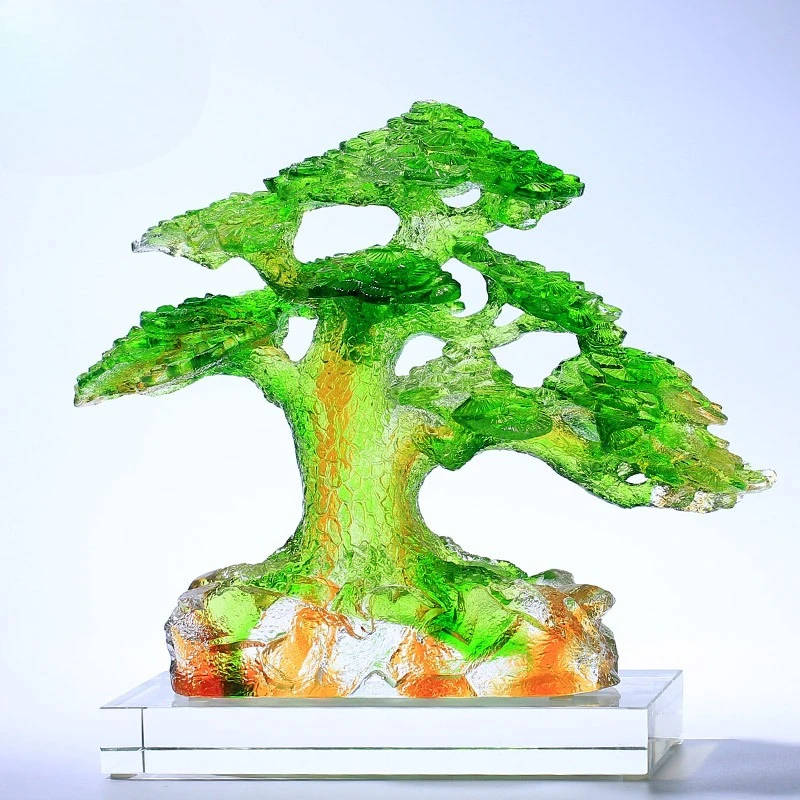 Ancient glass ornaments hotel front desk decoration office high-end