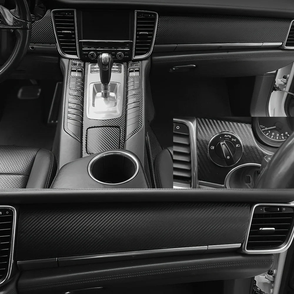 

Для Porsche Panamera 970 2005-2013 внутренняя панель управления дверная ручка наклейки из углеродного волокна наклейки аксессуары для стайлинга автомобилей