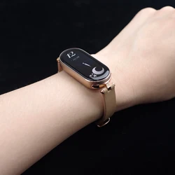 Mi Band 8 7 6 5 Strap for Xiaomi Smart Band 9 Bracelet NFC Global Version Leather Watch Band For Mi 9 Wristband Miband 8 Correa