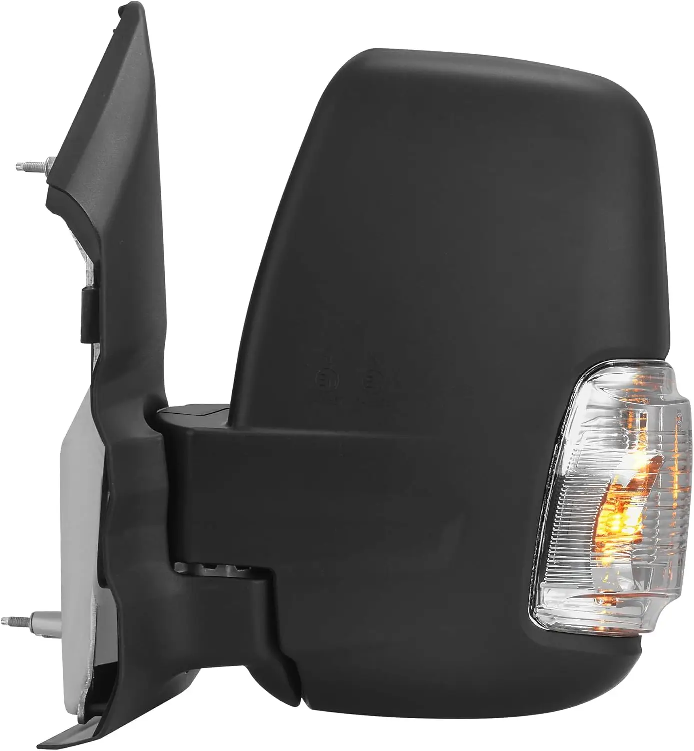 Door Mirror Application, Plastic Material, Black Color, Power Heated, Manual Folding, LED Turn Signal, Clearance Light