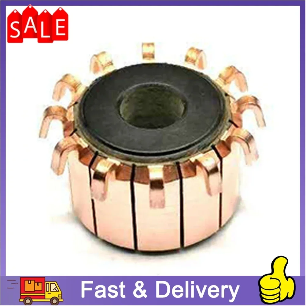 

12P Teeth Copper Hook Type Electrical Motor Commutator 23x8x15.5(16)Mm CHY-2406-12 Commutator For Car Air Conditionin Tool Parts