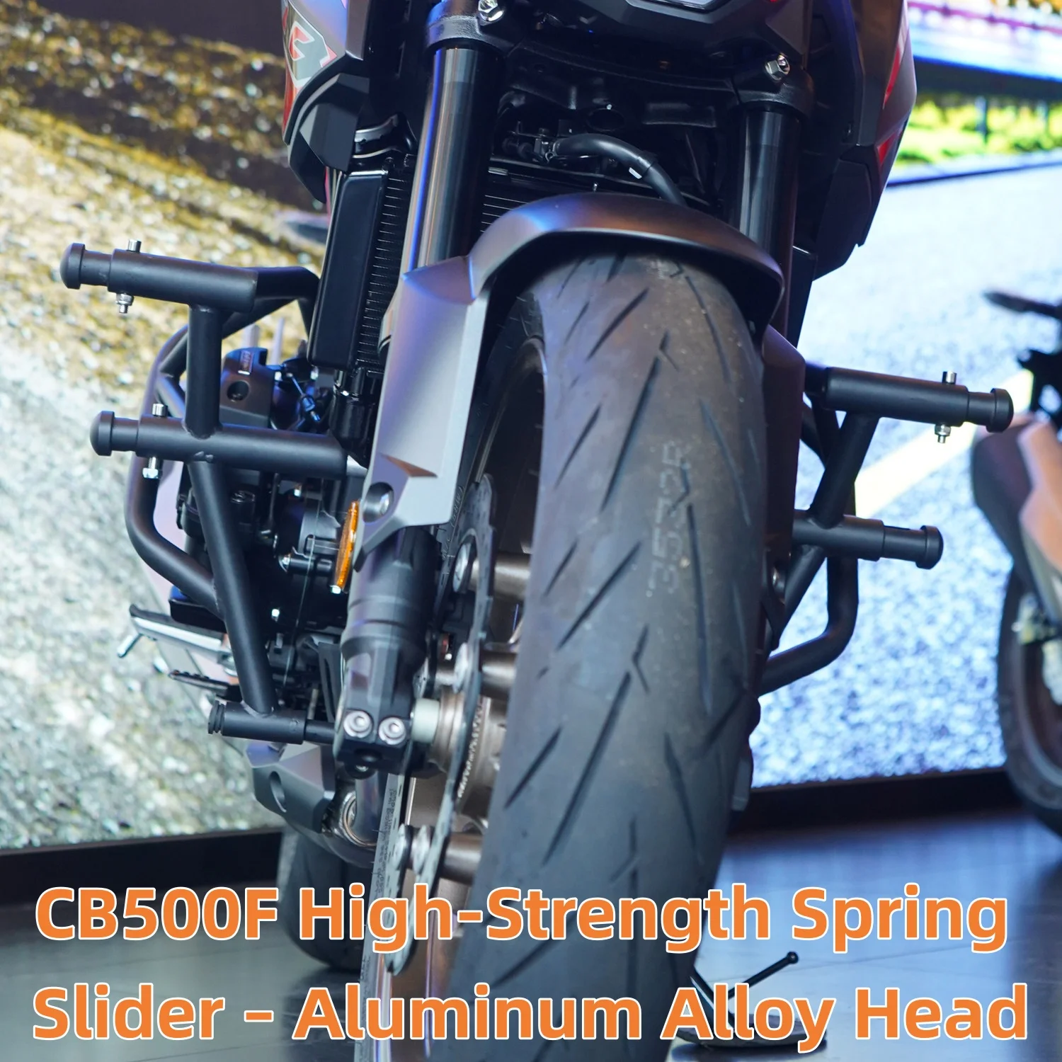For Honda CB400F CB500F Modified Spring‑Type Stunt Crash Bar Impact‑Resistant Motorcycle Bumper Guard Mod Accessories