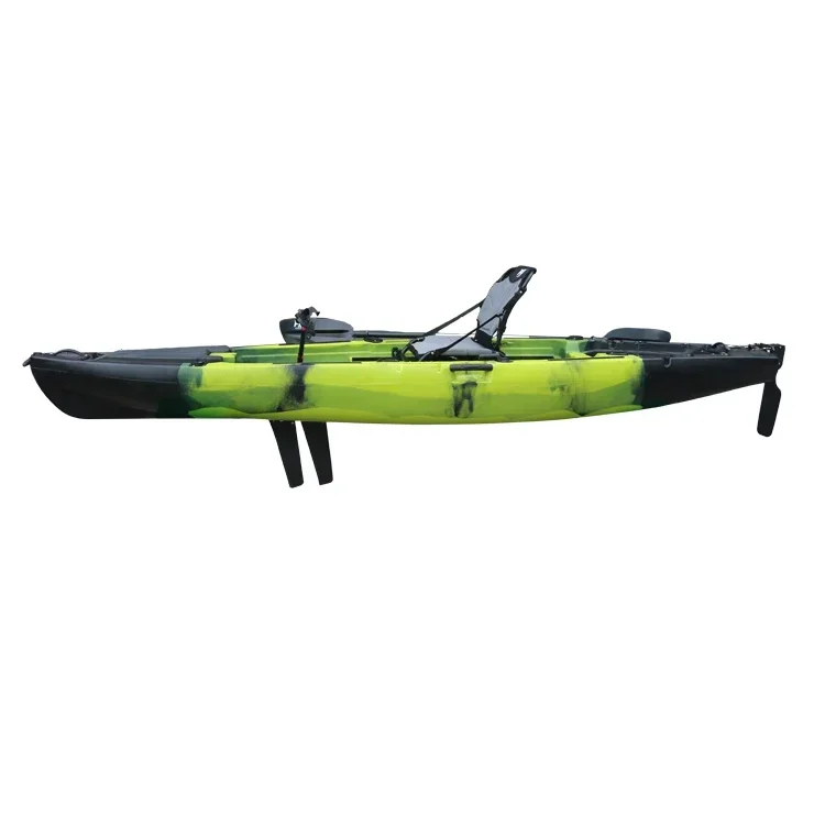 11.8FT Single Seat Sit on Top Fishing Kayak with Pedal Drive One Person Hard Plastic Pedal Kayak for Fishing