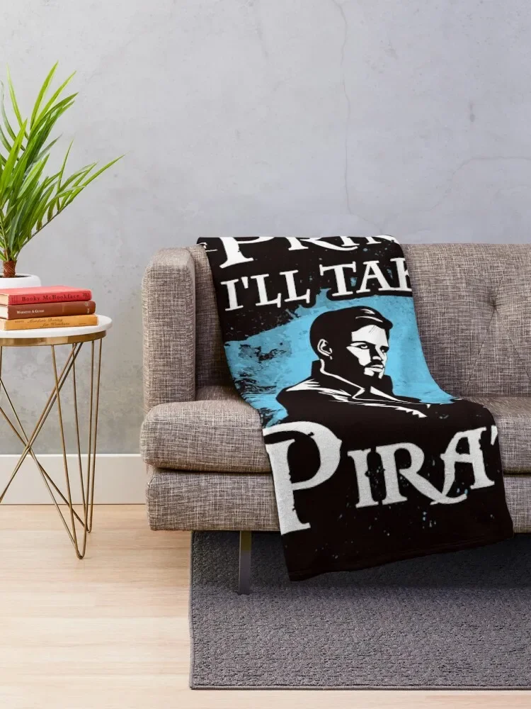 Keep The Prince, I'll Take The Pirate Throw Blanket Retros blankets and throws Blankets