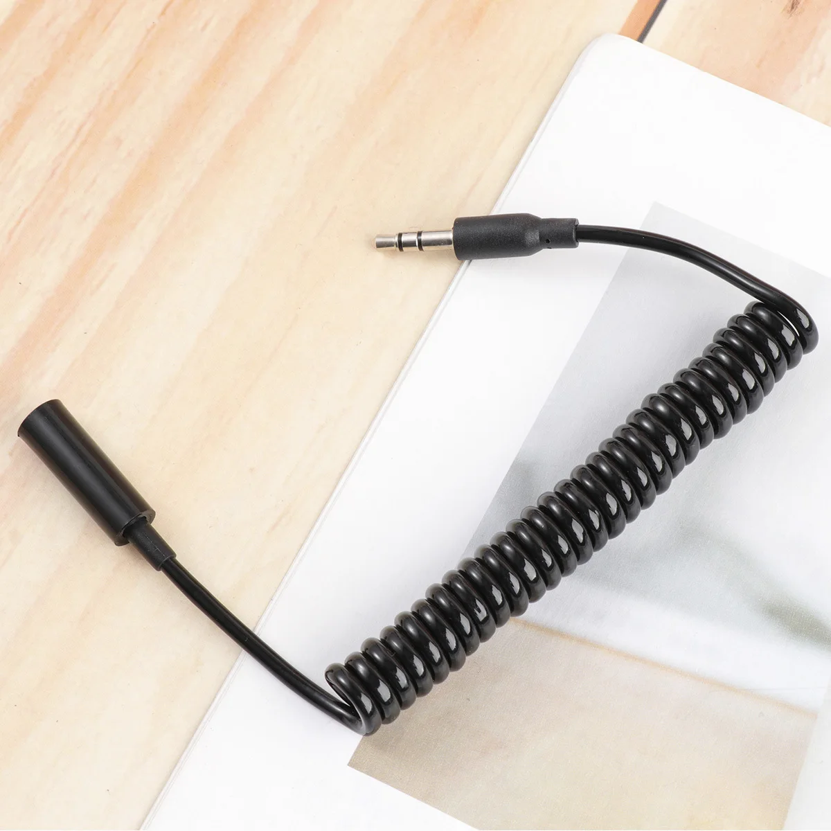 

3.5mm Audio Extension Cable Male to Female Flexible Spring Durable High-Fidelity Shielded Anti-Interference Portable Audio Cord